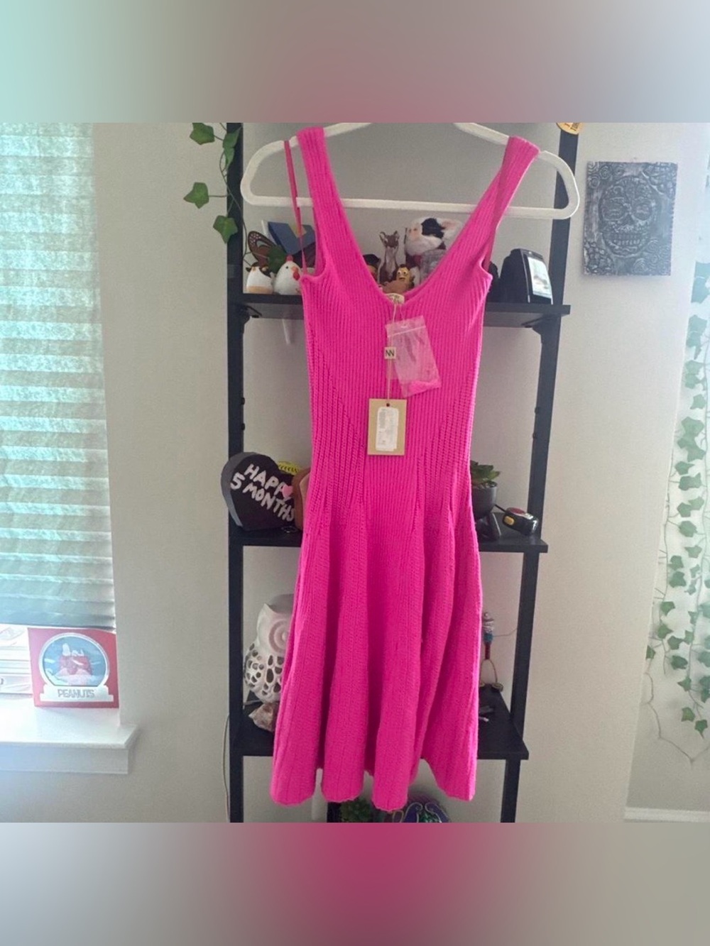Torn by Ronny Kobo Hot Pink Sleeveless Knit Dress XS